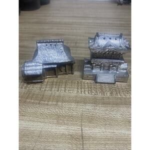 Vintage Silver Tone Salt and Pepper Shakers SNK Occupied Japan